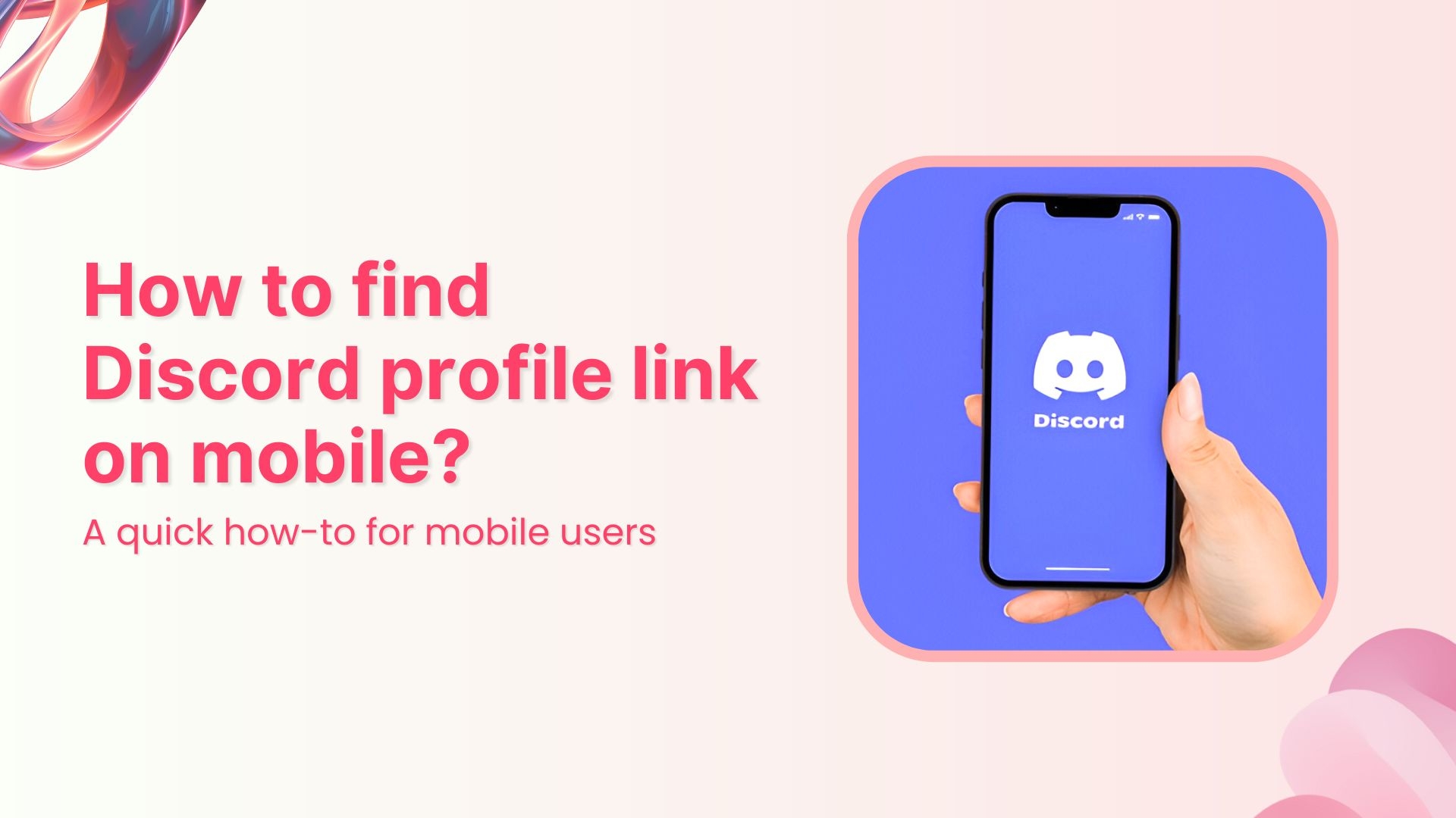How to find and share your Discord profile link on mobile?